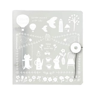 JOY STAR INS風 A5多功能收納冊 本品4格5張入+大單格5張入, 花鞦韆 透明, 1本
