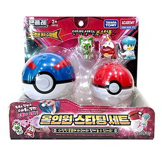 TAKARA TOMY Pokemon 寶可夢 新對戰決戰球組 附人偶 1組