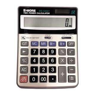 E-MORE 計算機 DS-120GT, 國家考試專用 12位元顯示 雙電源設計, 1個