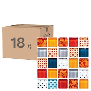 ins歐風花磚壁貼系列 花磚壁貼6片組 A14 PVC材質 防水防火防曬耐高溫易清洗, 20 x 20cm, 多色, 3組