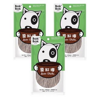 Bok Bok 鮮吃魚 魚肝棒 低脂 膠原蛋白 Omega 3 6, 50g, 3包, 魚肝