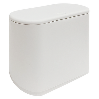 FAmILyLIFE 生活 10公升彈蓋式防蟲防臭縫隙垃圾桶, 經典灰