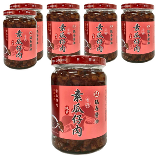 瑞春醬油 素瓜仔肉 成份單純 料理 飯麵 鹹香可口, 320g, 6罐