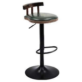 復古風升降吧台椅 450 x 450 x 450 13kg, 綠色, 1個