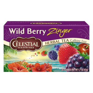 CELESTIAL SEASONINGS 詩尚草本 野莓活力茶 無咖啡因, 2.35g, 20包, 1盒