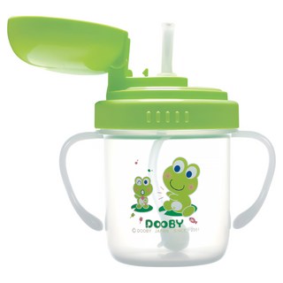 DOOBY 大眼蛙 新彈跳喝水杯, 綠色, 280cc, 1個