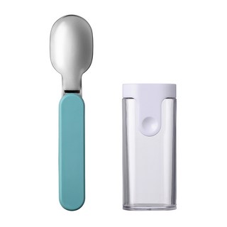 MEPAL 隨行摺疊湯匙, 湯匙 + 外盒, 湖水綠, 1個