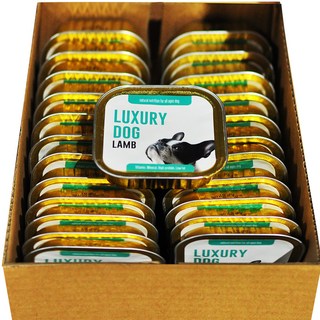 럭셔리독 강아지간식 사각 캔, 양고기, 100g, 24개