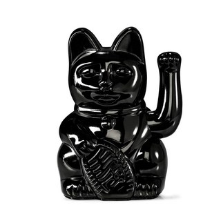 DONKEY 幸運繽紛招財貓 MANEKI NEKO, 亮黑色, 10.5 x 10.5 x 15cm