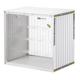 貨櫃造型公仔收納箱 透明款, 大(34 x 23 x 31.5cm), 1個