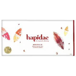 hapidae 蜜香紅茶杏仁餅 嚴選杏仁粒 口感紮實綿密 精巧包裝 方便攜帶, 220g, 1盒