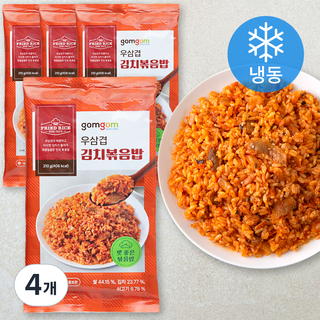 곰곰 우삼겹 김치볶음밥 4인분 (냉동), 840g, 4개