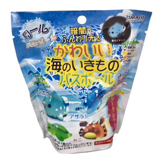 海洋動物發光沐浴球 內含海洋生物玩具, 100g, 1個