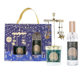 DURANCE 朵昂思 漫天星星香氛禮盒 (蠟燭75g+居家噴霧100ml+旋轉燭罩)-冷松林間