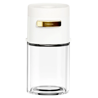 定量調味瓶 玻璃材質 綠/黃色, 牛奶白 201g, 3個