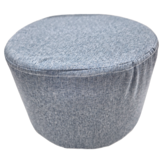 小圓凳椅子 大號 織布+木頭, 藍色, 1個