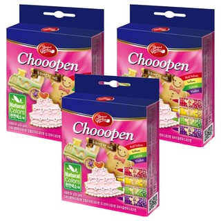 브레드가든 컬러초코 푸드 데코 펜 4종 세트, 80g, 3세트