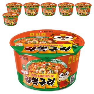 농심 라뽁구리 큰사발면 105g, 7개