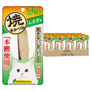 INABA 本鰹燒魚柳條, 吻仔魚風味, 15g, 12包