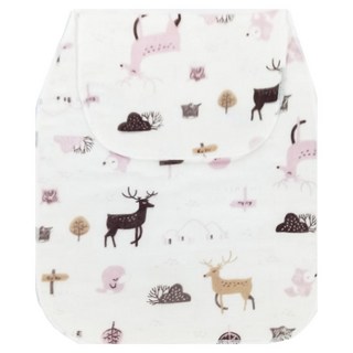 KU.KU Duckbill 酷咕鴨 北歐迷境森林墊背吸汗巾, 100%純棉吸汗巾, 柔軟透氣, 粉彩森林, 1件