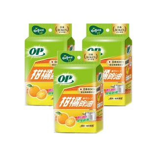 OP 柑橘除油海綿菜瓜布, 4個, 3包