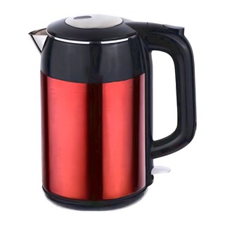 SONGEN松井 三層防燙保溫快煮壺 304不鏽鋼內膽, 紅色, 2.4L, 1個