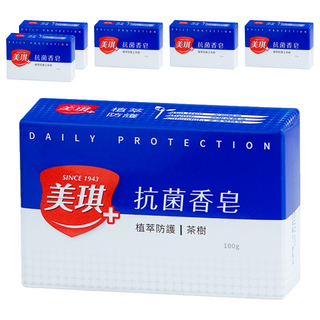 美琪 抗菌香皂 植萃防護, 100g, 6個