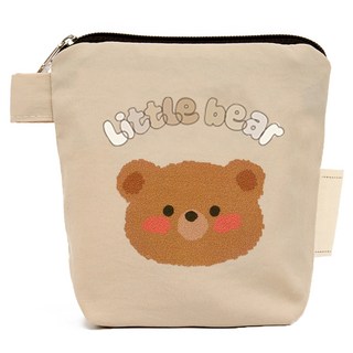 semoms 雙面防水圓形藥物收納包, 小熊