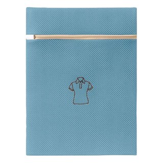 G155 刺繡洗衣袋, 厚款, Set 4入, 藍色小號 30x40cm, 藍色, 1組