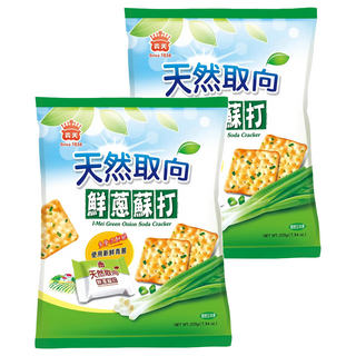 義美 天然取向 蘇打餅乾 鮮蔥, 225g, 2包