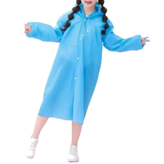 EVA 加厚輕便兒童雨衣, 兒童, 藍色, 1件