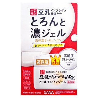 SANA 莎娜 豆乳美肌 多效保濕凝膠霜 濃潤, 6合1洗臉後一瓶搞定 高效保濕 無香料無色素無礦物油, 100g, 1罐