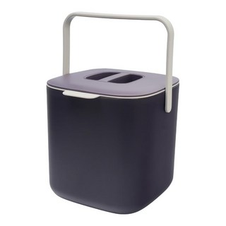 TRENY 瀝水款廚餘回收桶, 5L, 帶有瀝水快速過濾, 附有上蓋避免異味, 分離設計清洗容易, 深紫色, 1個