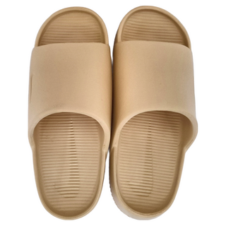 NIKE 耐吉 Calm Slide 厚底拖鞋, 奶茶色, 23cm