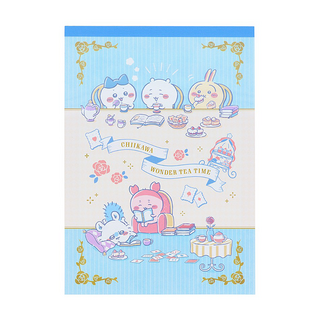 吉伊卡哇 午茶趣長方形便條紙 假日 可愛卡通留言備忘錄, 藍色, 100張, 1本