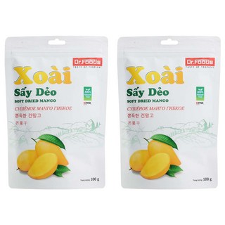 Dr.Foods 芒果乾｜Q彈有嚼勁 酸甜適中 健康零食, 100g, 2入