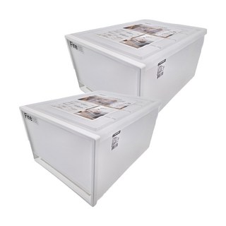 KEYWAY 聯府 單抽屜整理箱 25L, 白色, 2個