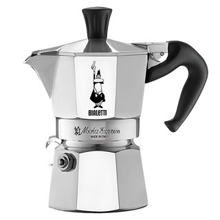 Bialetti 拜雷提 經典摩卡壺 免插電 可直火 瓦斯爐 登山爐 露營咖啡壺, 銀色, 1盒
