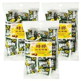 惠香 蜂膠枇杷喉糖, 單顆包裝 攜帶方便, 100g, 3袋