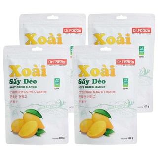 Dr.Foods 芒果乾 Q彈有嚼勁 酸甜適中 獨立包裝, 100g, 4入
