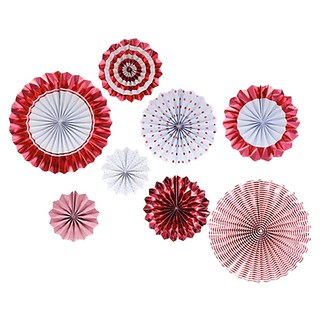 紙扇花8件組, 燙玫瑰金