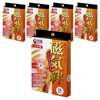 KOUEKI 功益 磁氣絆 2000高斯, 5個, 12個裝