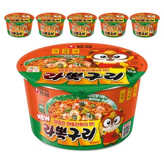 농심 라뽁구리 큰사발면 105g, 6개