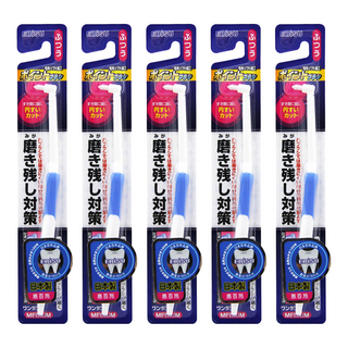 EBiSU 惠百施 殘留物對策單束毛齒間牙刷 B-D4 顏色隨機, 1支, 5支