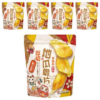 福味 厚切地瓜脆片 和三盆糖 新食感全素, 140g, 5包