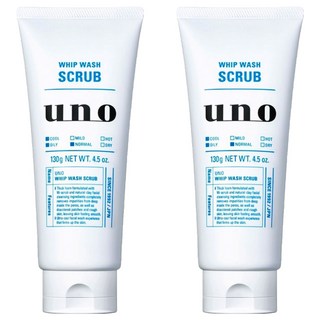 資生堂 UNO 男士洗面乳去角質 藍色 130g, 2條