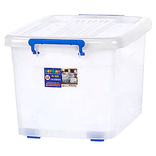 KEYWAY 聯府 滑輪掀蓋整理箱收納箱 90L, 透明色, 1個