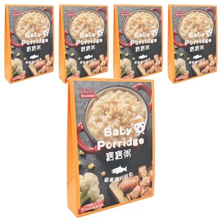 Nnutrinini 脆妮妮 寶寶粥 營養滿分鮭魚, 清爽無負擔 豐富鈣質 Omega-3 多樣蔬菜 均衡營養美味, 300g, 5盒