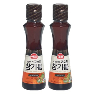 Haepyo 芝麻油, 100%芝麻製作, 香氣濃郁, 適用於蔬菜涼拌、韓式料理、沾醬, 110ml, 2瓶