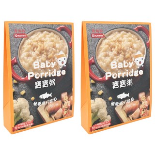 Nnutrinini 脆妮妮 寶寶粥 營養滿分鮭魚, 清爽無負擔 豐富鈣質 Omega-3 多樣蔬菜 均衡營養美味, 300g, 2盒
